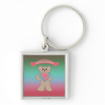 Teddybear with Hearts Keychains