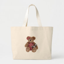TeddyBearsHug100409 Canvas Bags