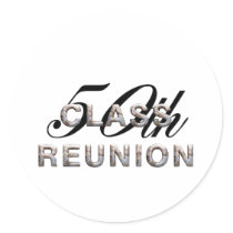 TEE 50th Class Reunion Round Stickers