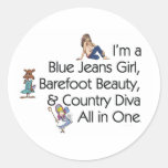 TEE Blue Jeans Girl Stickers