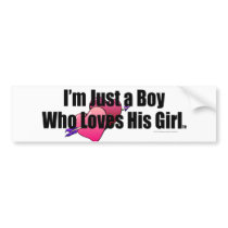 TEE Boy Loves Girl Bumper Sticker