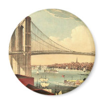 TEE Brooklyn Bridge Refrigerator Magnet