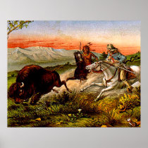 TEE Buffalo Chase Print