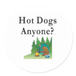 TEE Camping Bears Round Sticker