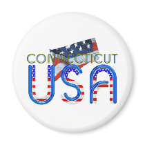 TEE Connecticut Patriot Fridge Magnets