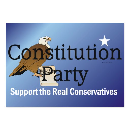 TEE Constitution Party Large Business Cards (Pack Of 100) Zazzle