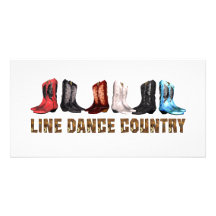 TEE Country Line Dance Custom Photo Card