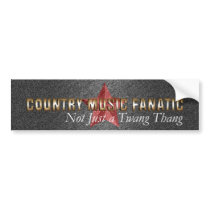 TEE Country Music Fanatic Bumper Stickers