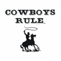 TEE Cowboys Rule photo sculptures