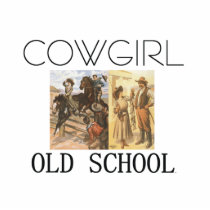 TEE Cowgirl Old School Acrylic Cut Out