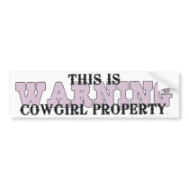 TEE Cowgirl Property bumper stickers