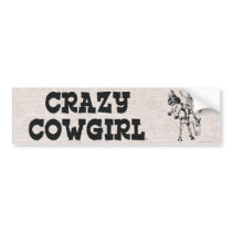 TEE Crazy Cowgirl bumper stickers