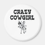 TEE Crazy Cowgirl Fridge Magnet