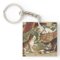 TEE Curious Cat Key Chain