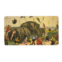 TEE Elephant Acrobats labels