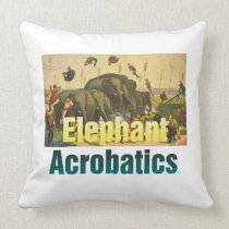 TEE Elephant Acrobats Throw Pillows