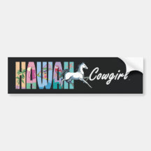 TEE Hawaii Cowgirl Bumper Stickers