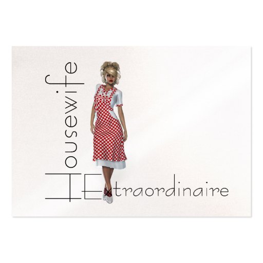 TEE Housewife Extraordinaire Business Cards (front side)