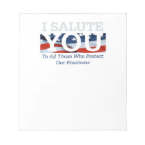 TEE I Salute You notepads