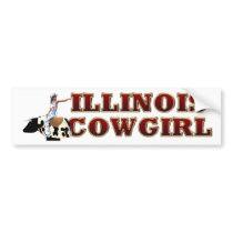 TEE Illinois Cowgirl Bumper Sticker