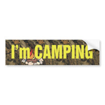TEE I'm Camping bumper stickers by teepossible TEE I'm Camping bumper stickers