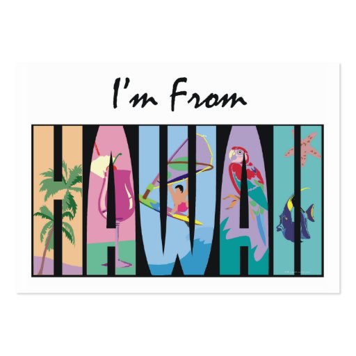 TEE I'm From Hawaii Business Card Template