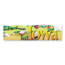 TEE I'm From Iowa Bumper Sticker