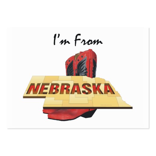 TEE I'm From Nebraska Business Card Template (front side)