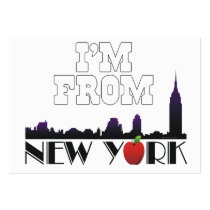 TEE I'm From New York business cards by teepossible TEE I'm From New York business cards