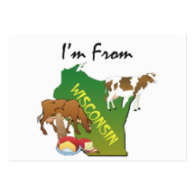 TEE I'm From Wisconsin Business Card