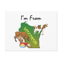 TEE I'm From Wisconsin postcards