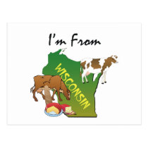 TEE I'm From Wisconsin Postcard