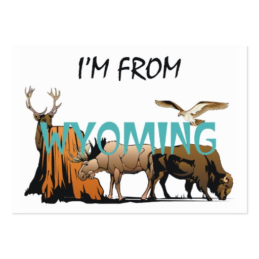 TEE I'm From Wyoming Business Card Templates