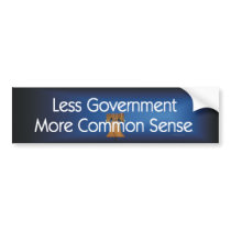 TEE Less Government More Common Sense bumper stickers