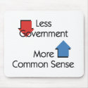 TEE Less Government More Common Sense mousepads by teepossible TEE Less Government More Common Sense mousepads