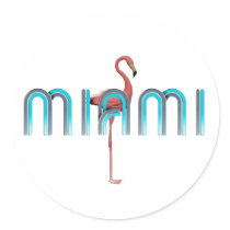 TEE Miami Round Stickers