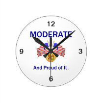 TEE Moderate And Proud Of It wall clocks