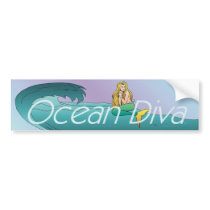 TEE Ocean Diva Bumper Stickers