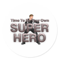 TEE Own Superhero Round Sticker