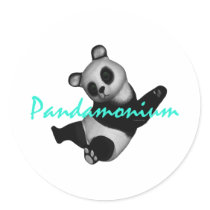 TEE Pandamonium Round Sticker