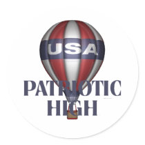 TEE Patriotic High Round Stickers