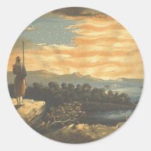 TEE Patriotic Sky Round Stickers
