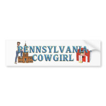 TEE Pennsylvania Cowgirl Bumper Sticker