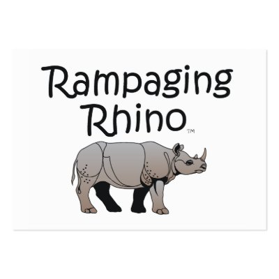 TEE Rampaging Rhino Business Card Templates by teepossible