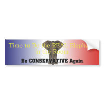 TEE Real Elephant Bumper Sticker