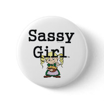 TEE Sassy Girl Buttons