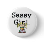 TEE Sassy Girl buttons
