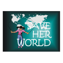 TEE Save Her World business cards