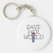 TEE Save Her World keychains