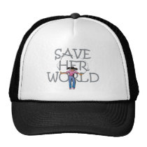 TEE Save Her World hats